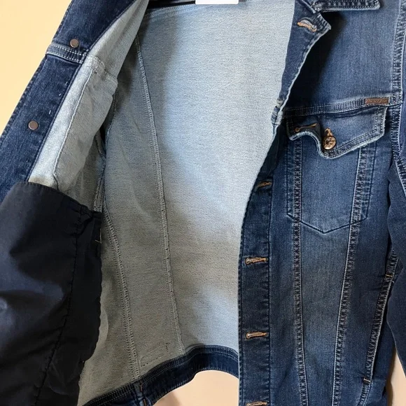 Diesel Elshar JoggJeans Stretch Denim Jean Jacket - Men's Size M - Blue - Picture 4 of 12